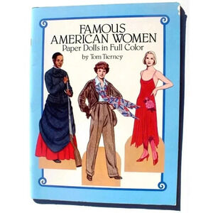 Vintage Famous American Women Paper Dolls in Full Color Paperback